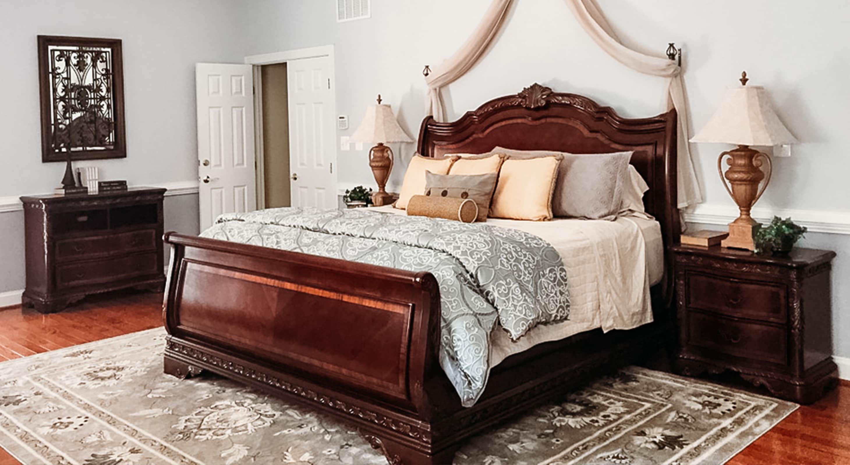 Tranquility Suite bed with luxury linens